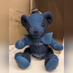 Burberry Thomas Bear Bag Charm - NWT - Blue Nova Check 5x3 Inches